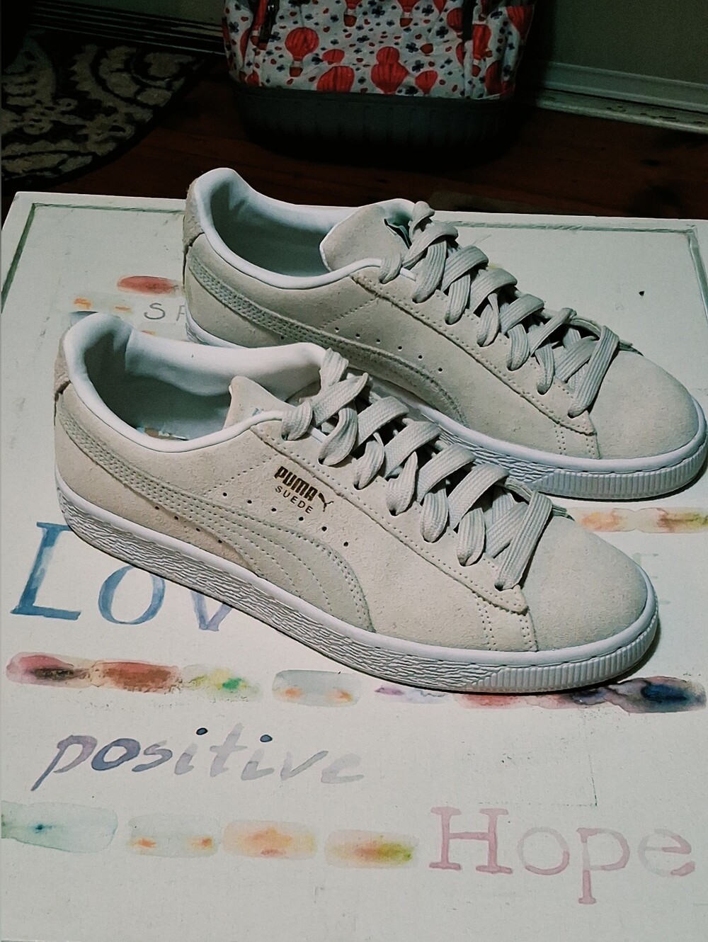 Puma Suede Low-Top Sneakers in Light Beige